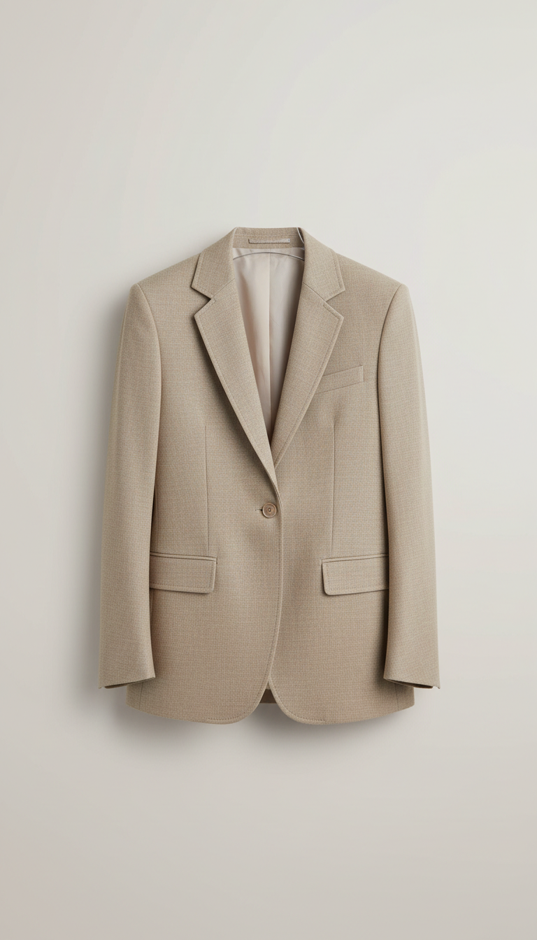 Blazer alfaiataria tom areia