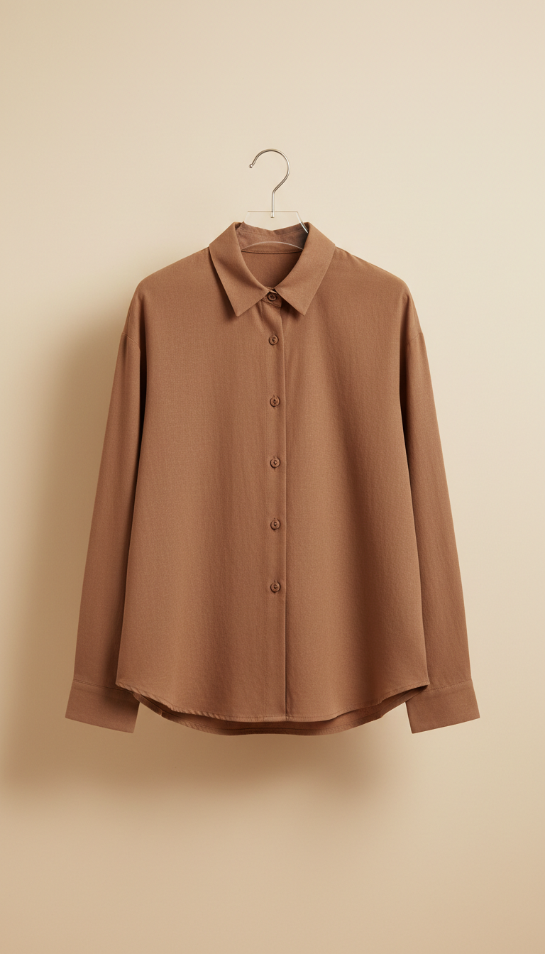 Camisa clay abotoada em viscose