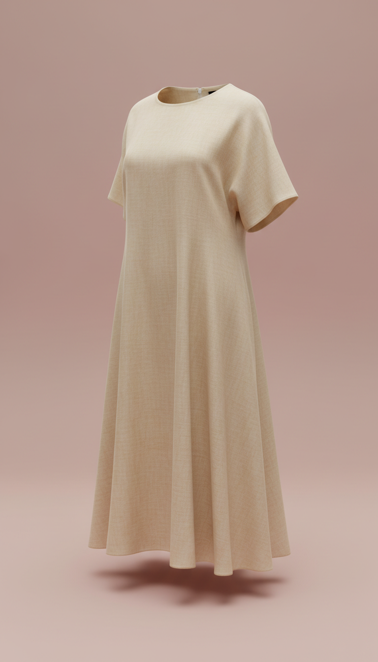 Vestido linho vanilla cream